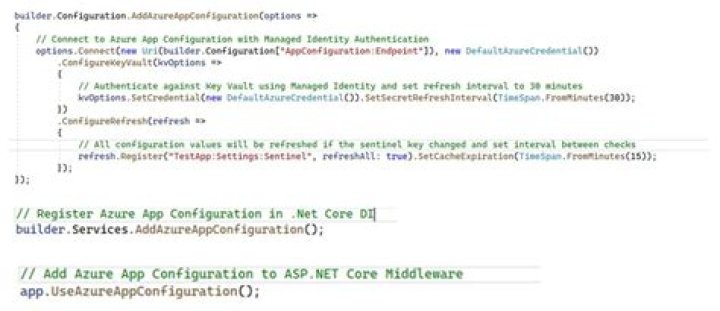 Azure App Configuration client library for .NET