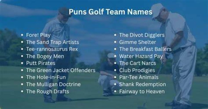 Discover The Funniest Golf Group Names