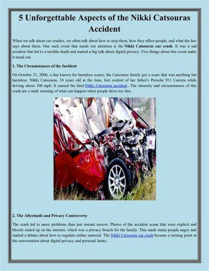 EXPLICIT WARNING: Shocking Images Of Nikki Catsouras' Fatal Crash