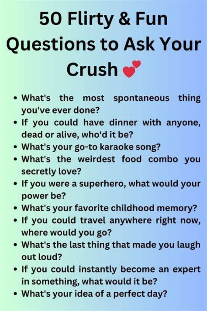 Fun And Romantic Questions To Ask Your Crush