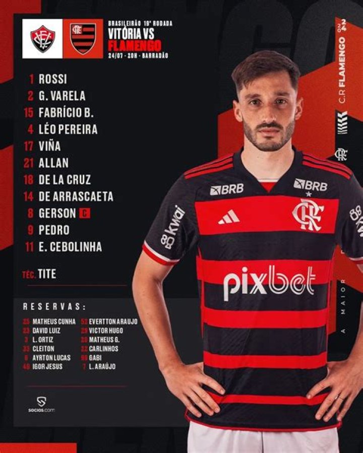 [[hd ao vivo===]] EC Vitória e Flamengo ao vivo hoje Vitória - Flamengo placar ao vivo, H2H e escalações 24 julho 2024