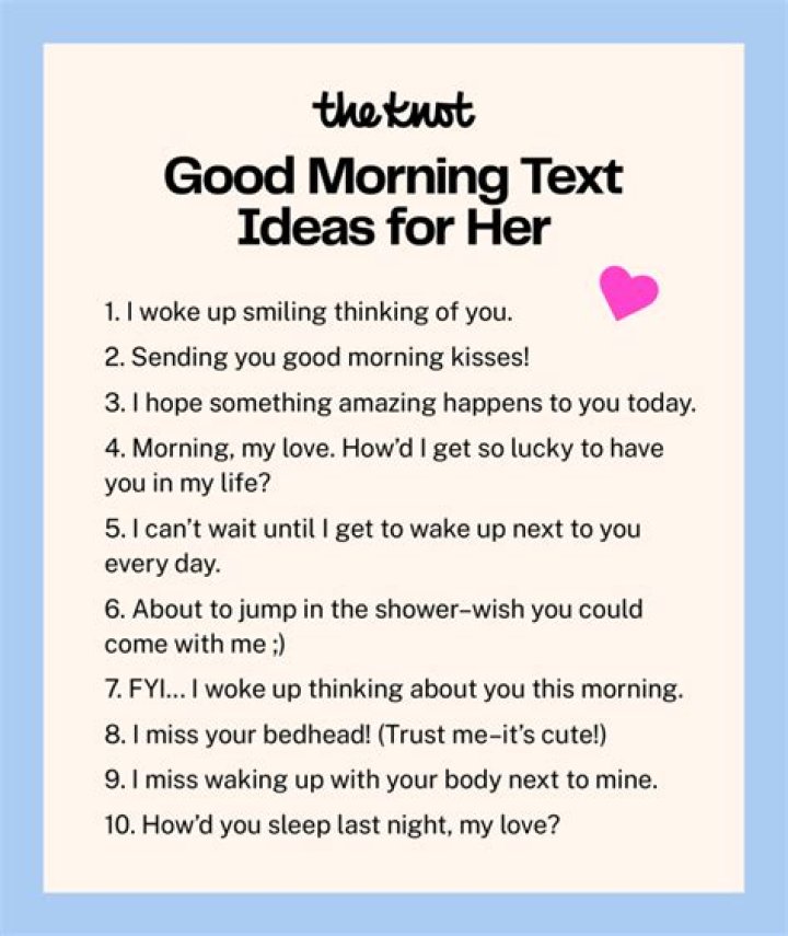 Sweetest Good Morning Texts To Brighten Her Day
