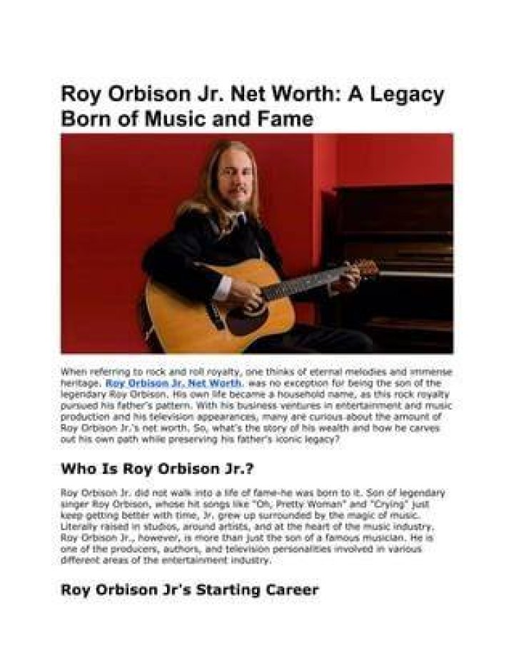 The Astonishing Net Worth Of Wesley Orbison