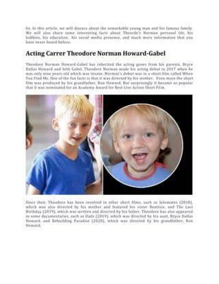 Theodore Norman Howard-Gabel's Career Highlights In 2022
