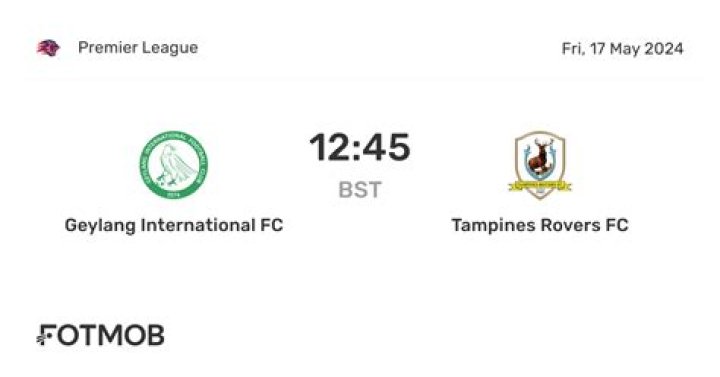 Today: Tampines Rovers vs Geylang International live watch 24 July 2024 Free