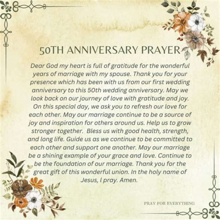 Unveiling The Essence Of "50th Wedding Anniversary Prayer": Discoveries And Insights