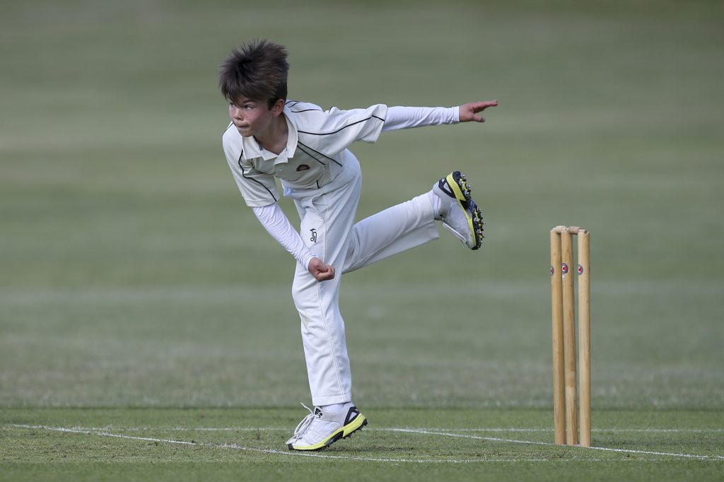 Finlay Webster bowling cricket